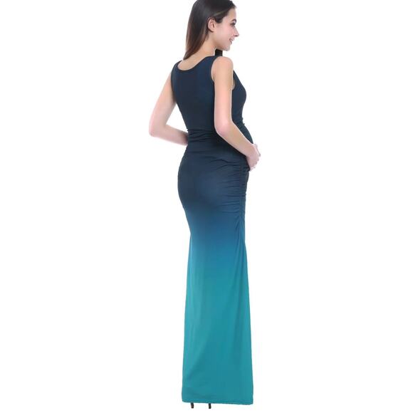 Kimi + Kai Maternity "Sonia" Ombre Tank Column Maxi Dress Women's Size‎ XS - Picture 2 of 12